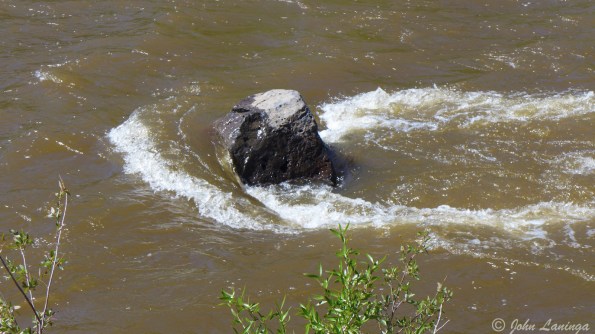 The Bear River water is mostly snow runoff, and picks up sediment on the way down
