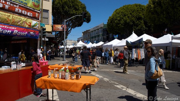 Street fair when we arrived