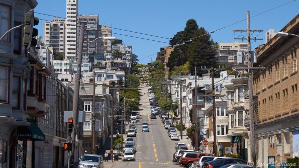 A view up Lombardi Hill, as crowded as always