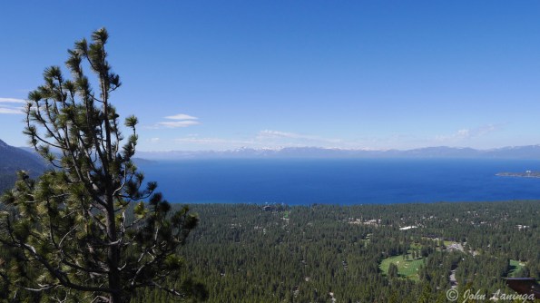 A view of Lake Tahoe from the pass