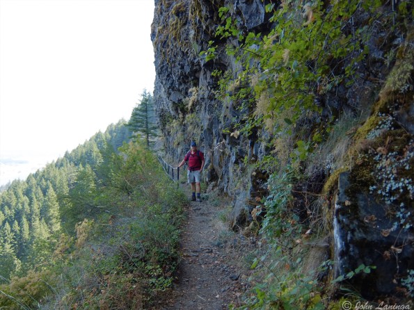 The way uo gets steeper, and narrower