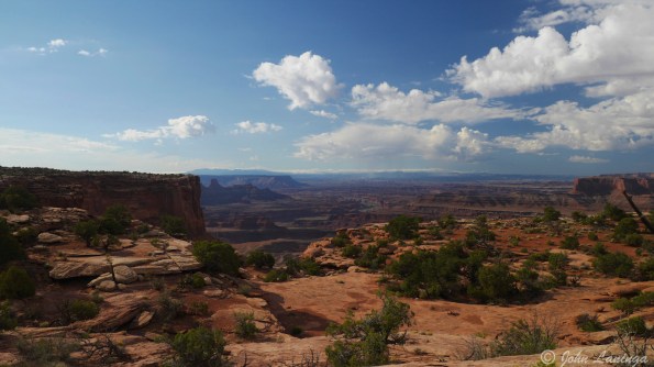 Green river, far below