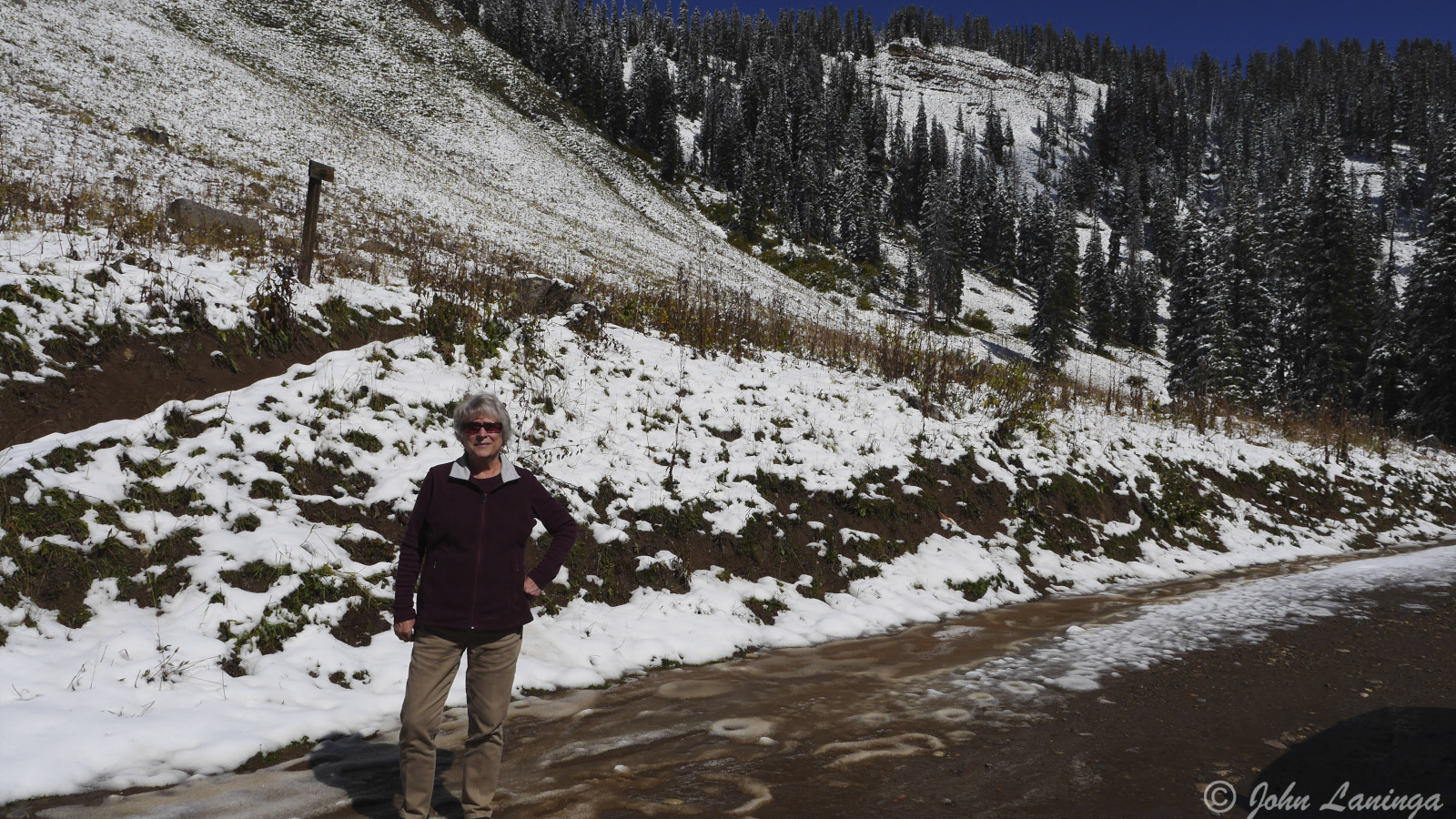 This is where we started our hike four days ago