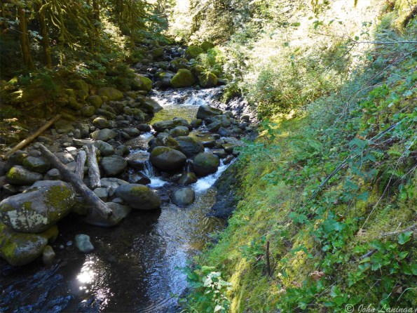 A peaceful scene before the waterfall itself