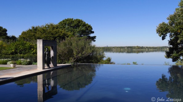 Looking over the reflection pond
