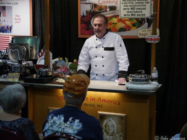 Lots of chances to buy stuff, here "worlds best pots and pans".