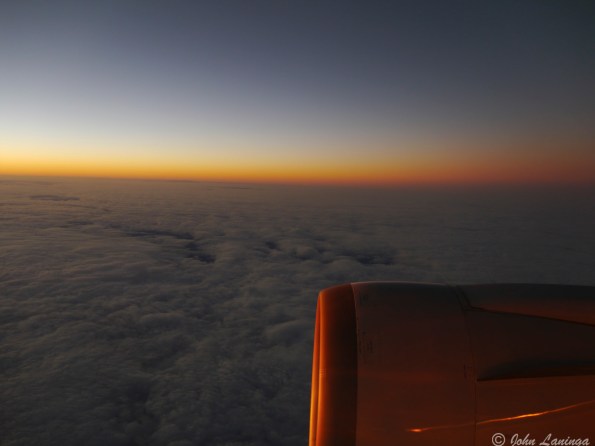 Approaching Barcelona after a long flight