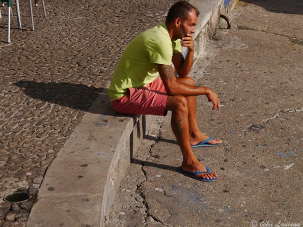 A local, contemplating fishing (?)