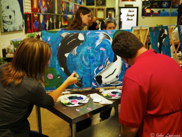 Shane and Tanya hard at work