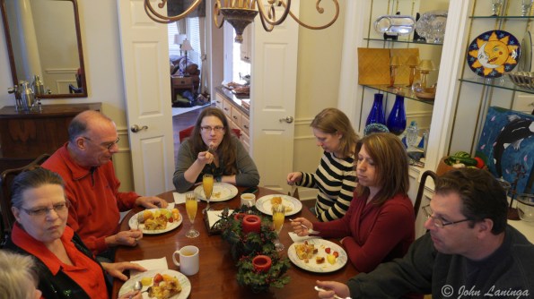 Breakfast being eaten