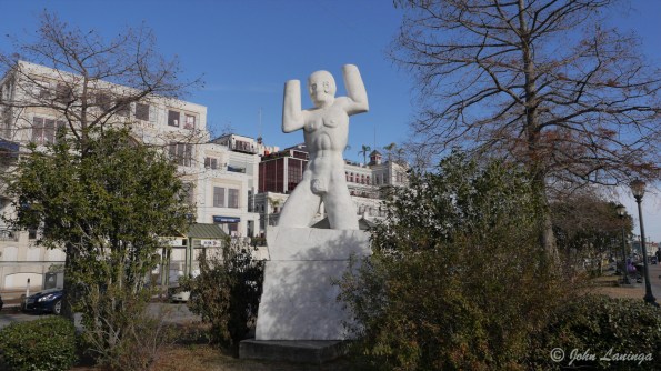 Statue commemorating Old Man River