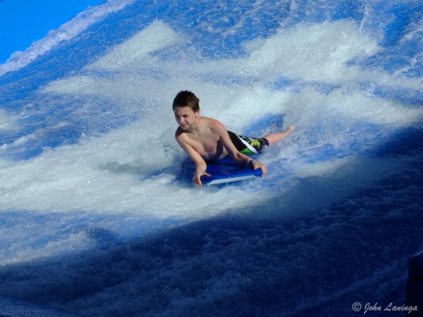 A kid on the wave rider