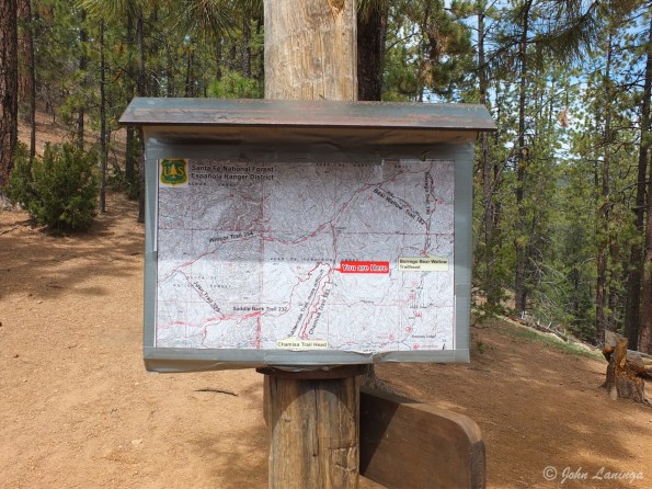 Trail map at the top