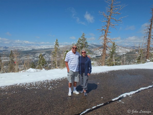 Wayne Pedersen with Romola at the summit