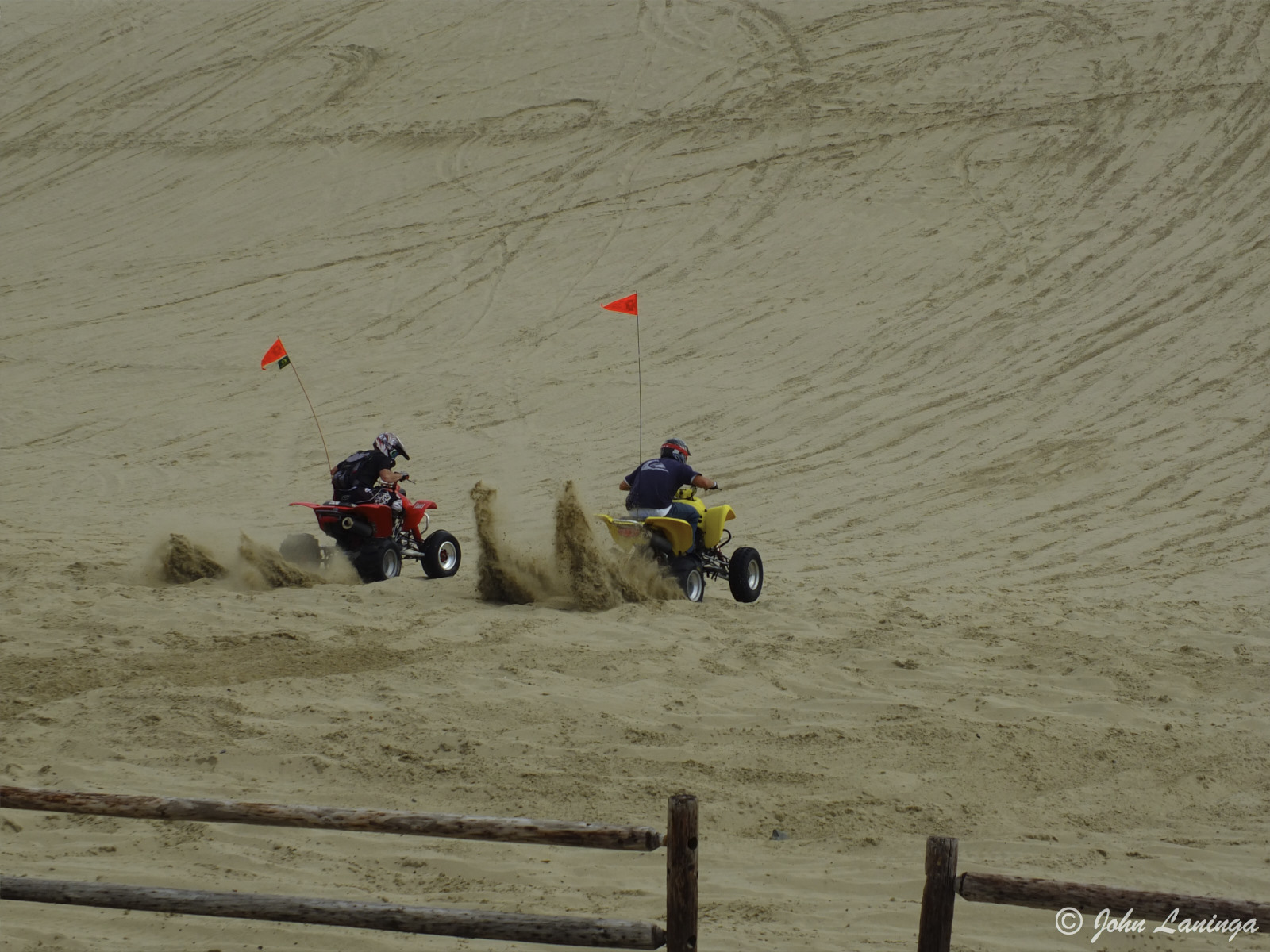 Sand buggies on a climb
