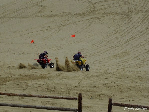 Sand buggies on a climb