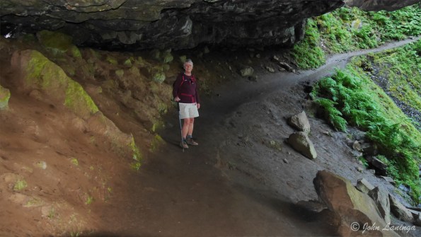 Underneath Middle Horsetail Falls