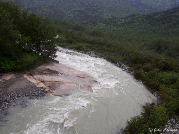 A look down from the train