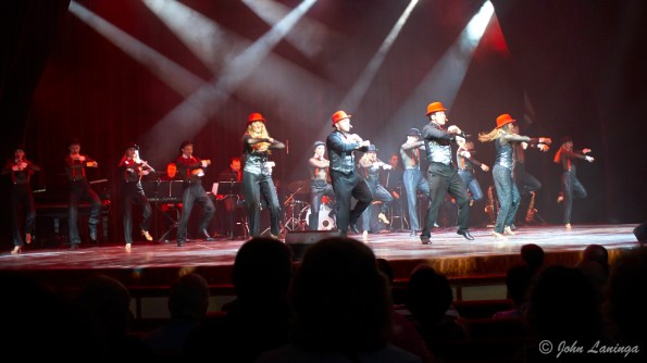 The ships own dance crew put on quite a show