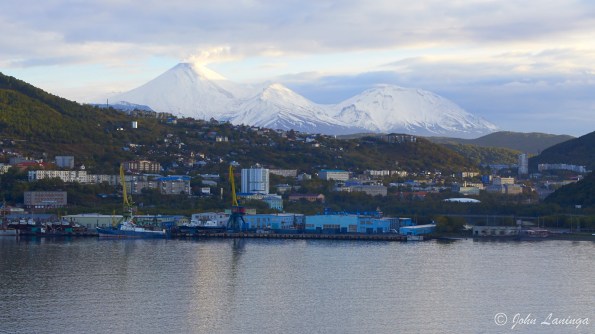 The harbor is a very pretty scene