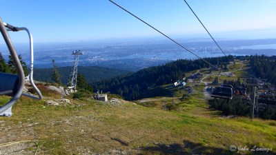 Looking back from the top chair lift