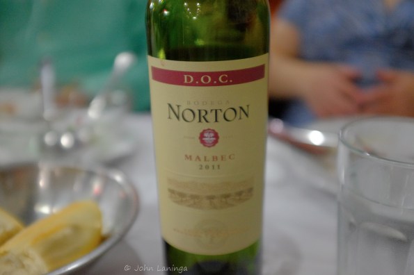 Our bottle of Argentinian Malbec