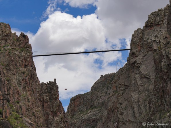 Looking up, at the Bridge (can you see the gondolas?)