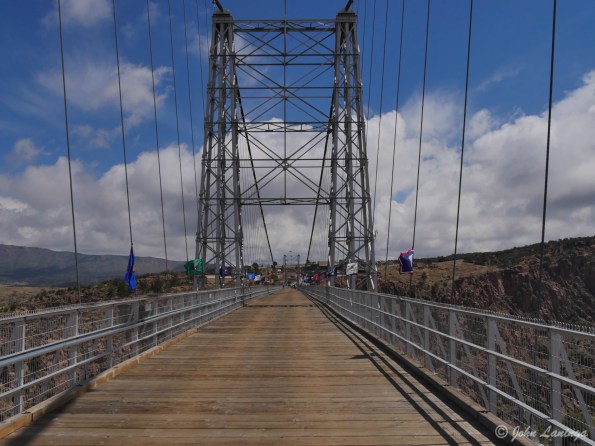 Looking down the bridge itself