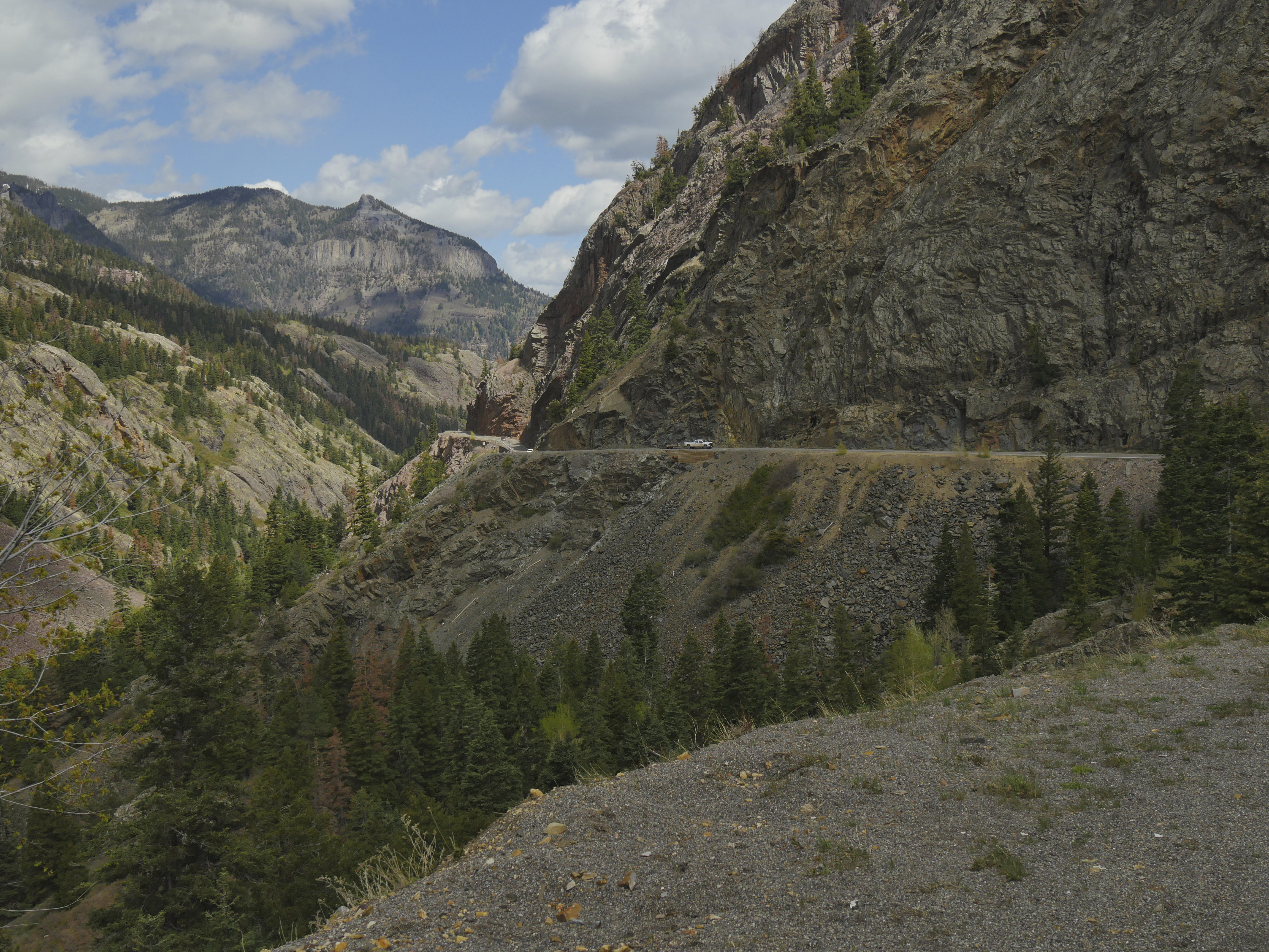 Yep, curvy road and big dropoffs!