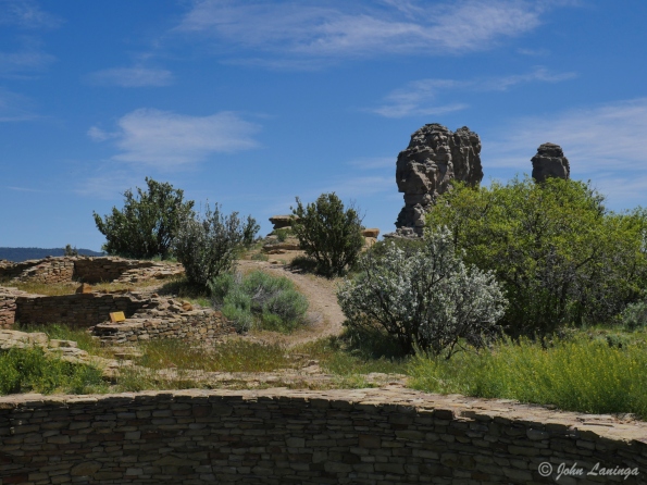 A view of Chimney Rock, viewed from the Great House