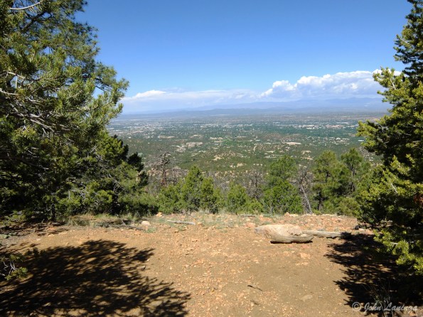 A view back to Santa Fe