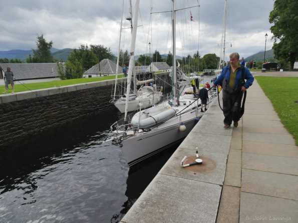 Ship's heading up tha Caledonian canal