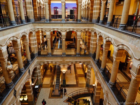 Inside the shopping center