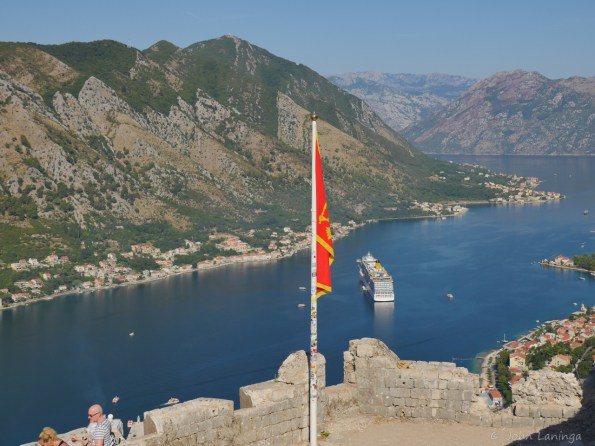 Looking down from the flag on the fort