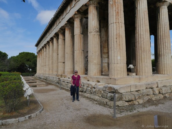 Romola is dwarfed by the Hephaisteion