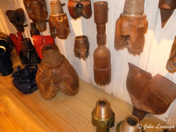 Various drill bits on display